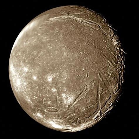 Ariel Moon | Uranus moon Ariel has a mean radius of 578.9 ± 0.6 km. Its ...