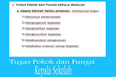 TUPOKSI KEPALA SEKOLAH - Pendidikan Dalam Berita