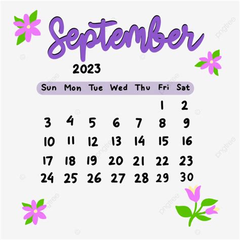 Calendar September 2023 PNG Transparent, Aestetic Calendar September 2023, Calendar, September ...