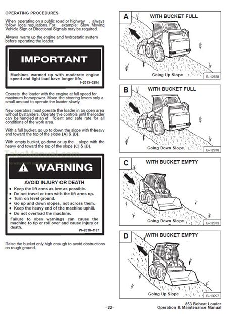 Bobcat 853 853H Operation & Maintenance Manual Skid Steer Loader – TakeManual.com