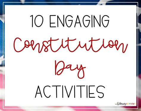 10 Engaging Constitution Day Activities - Literacy In Focus