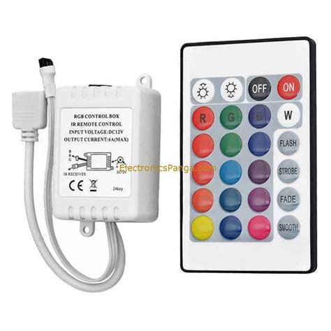 RGB Controller DC12V 24 Keys IR Remote Controller for RGB LED Strip ...