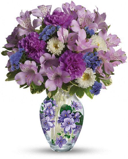 Teleflora's Sweet Violet Bouquet Flowers | Purple flower bouquet ...