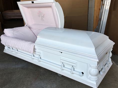 Rose & White Casket Custom Casket - Sky Caskets