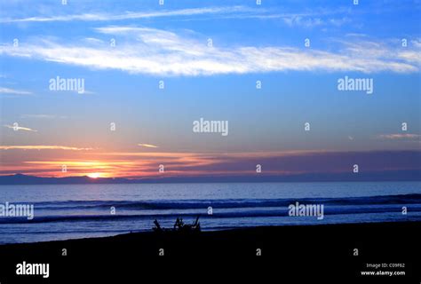 Ventura beach sunset Stock Photo - Alamy