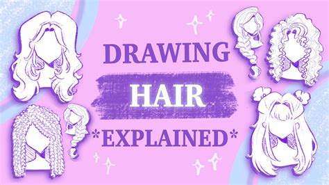 How To Draw Hair ~ Tutorial 🌱☁️ - YouTube