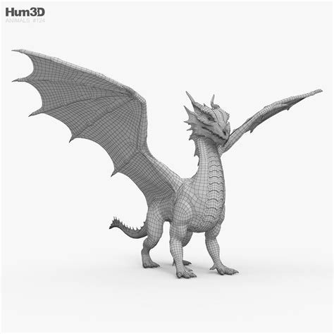 European Dragon 3D model - Download Mythological creatures on 3DModels.org