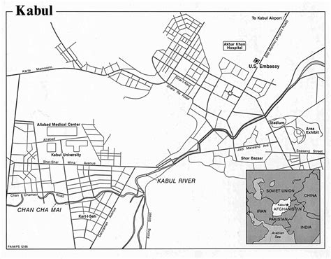 Kabul Afghanistan Tourist Map - Kabul • mappery