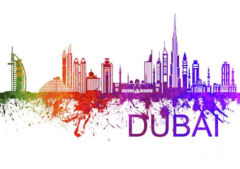 Dubai Skyline 6 Digital Art by Prar K Arts | Fine Art America