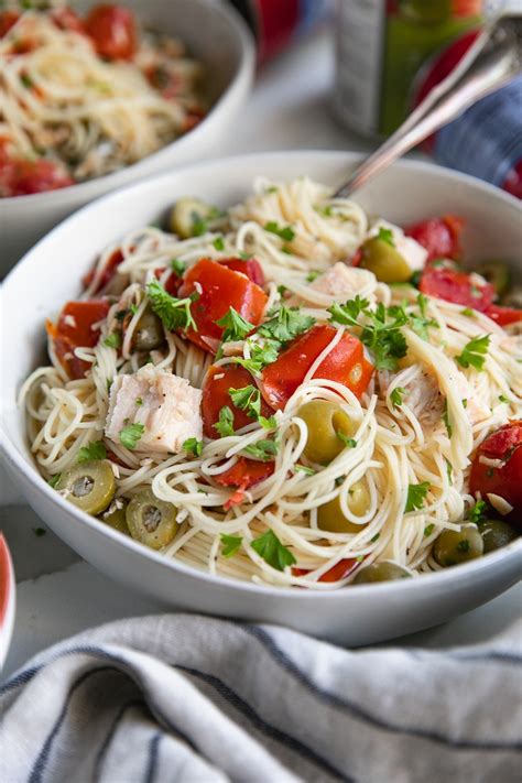 15 Minute Angel Hair Pasta Recipe with Chicken - The Forked Spoon