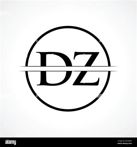 Initial DZ Letter Logo Design Vector Template With Black Color. DZ Logo Design Stock Vector ...