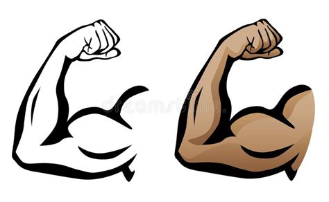 Muscular Arm Flexing Bicep Illustration Stock Vector - Illustration ...