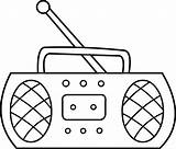 Radio Coloring Pages  Coloring Home sketch template
