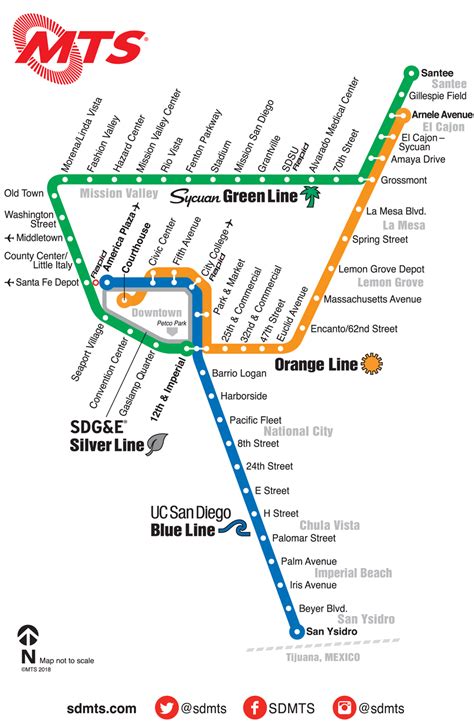 Transit Maps: Submission – Official Map: San Diego Trolley Diagram, 2021