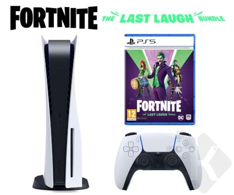 Sony Playstation 5 825GB White + Fortnite: The Last Laugh Bundle (PS5 ...