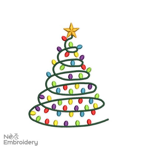 Christmas Tree Embroidery Designs - NextEmbroidery