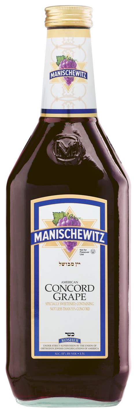 Manischewitz Concord Kosher, Red Wine, 1.5 L Bottle - Walmart.com ...