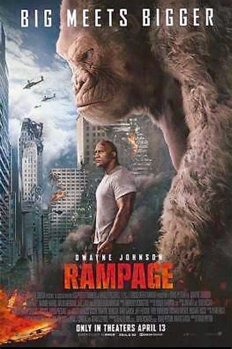 Rampage Movie Poster Original Theatre Ed | Movie posters, Rampage movie, Dwayne johnson movies