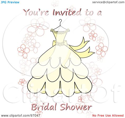 Royalty-Free (RF) Clipart Illustration of a You're Invited To A Bridal ...