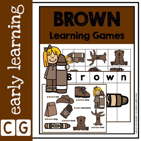 Color Activities for Centers and Learning (BROWN) | Color activities ...