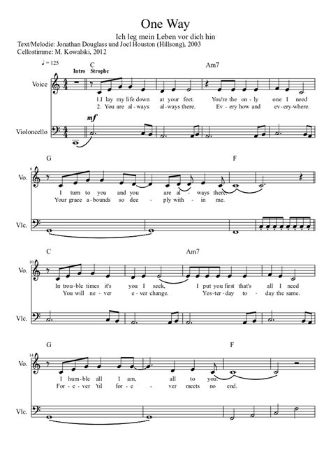 One Way (Hillsong) | Hillsong, One, Sheet music