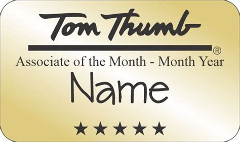 Tom Thumb Associate of the Month Gold Badge - $1.71 | NiceBadge™