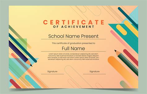 School Certificate Template 5856137 Vector Art at Vecteezy