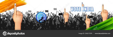 Indian people Hand with voting sign showing general election of India ...