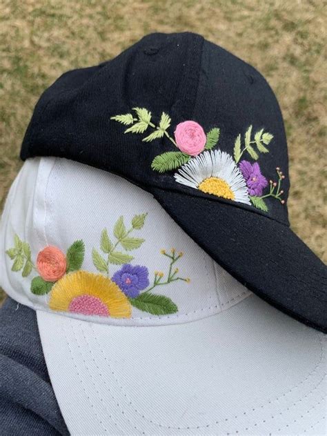 Custom Hand Embroidered Hat | Etsy | Embroidered hats, Hand embroidered, Diy embroidery patterns