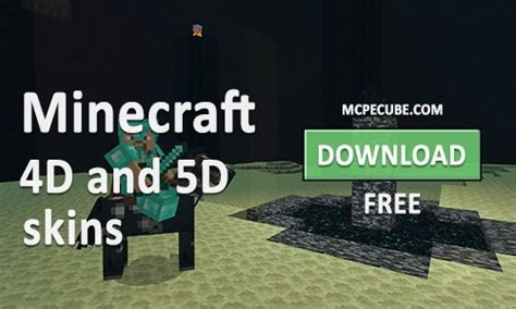 Download Minecraft PE with 4D and 5D skins for Android