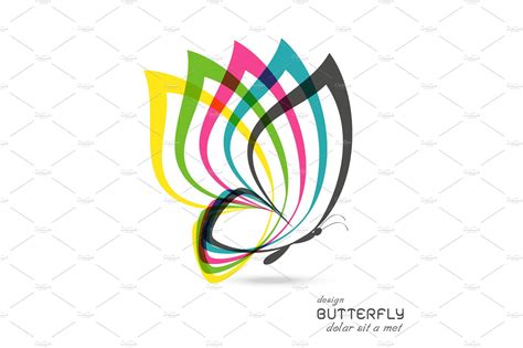 Colorful butterfly logo