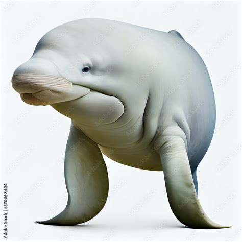 Beluga isolated on white background - Generative AI Stock Illustration ...