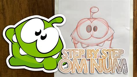 Easy Drawing For Om Nom Step By Step - YouTube