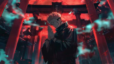 Sukuna Red Shrine Torii Jujutsu Kaisen Live Wallpaper - MoeWalls