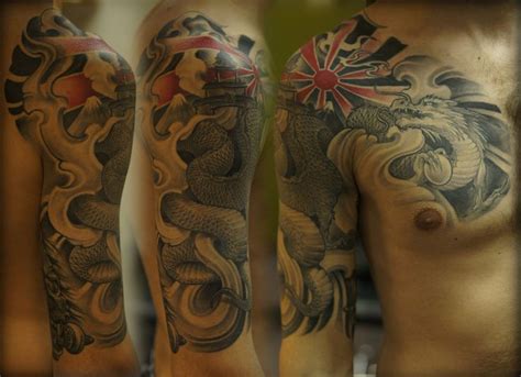 dragon union jack tattoo by strangeris | Japan tattoo design, Eagle ...