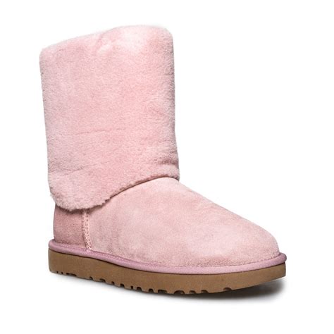 UGG Classic Short II Sherpa Cuff Pink Crystal Boots - Women's – MyCozyBoots