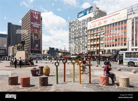 Gandhi square johannesburg city johannesburg hi-res stock photography ...