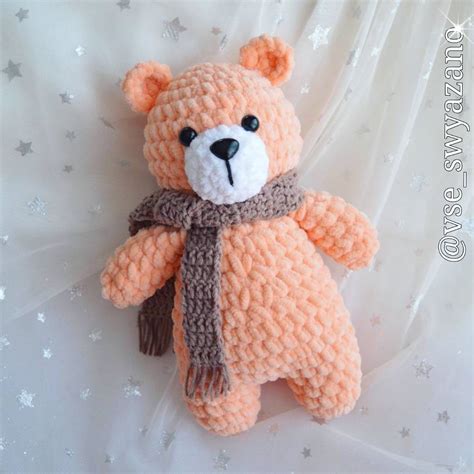 Toys Bear Stuffed Crochet Pooh Amigurumi Bear Handmade Stuffed Bear Plush Toy High Quality Toys ...