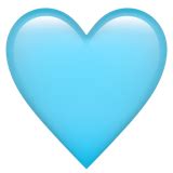 Light Blue Heart Emoji on Apple iOS 16.4