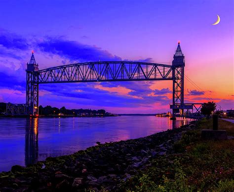 Magical Sunset at the Cape Cod Railroad Bridge Photograph by Mitchell R ...