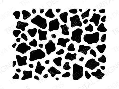 Cow Print SVG Cut File Cow Spots Print PNG Files Black - Etsy UK