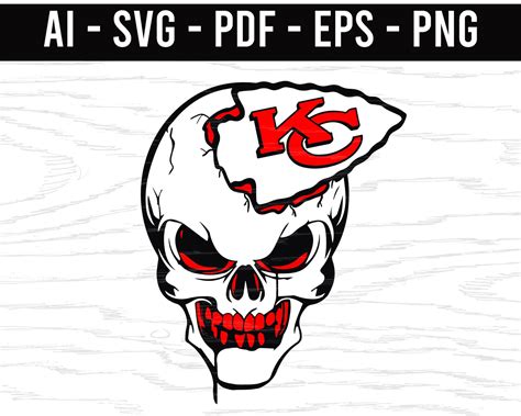 Kansas City Chiefs Skulls SVG png ai eps pdf NFL sports Logo | Etsy