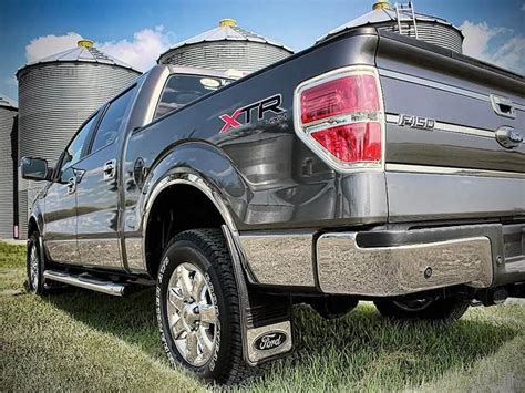 2015-2020 Ford F150 Black Oval Gatorback Mud Flap Set - GB1223CUTF-B ...