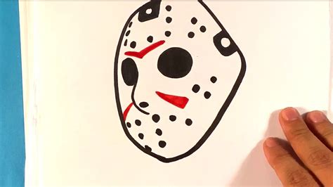 How to Draw Jason Voorhees Mask - Easy Pictures to Draw