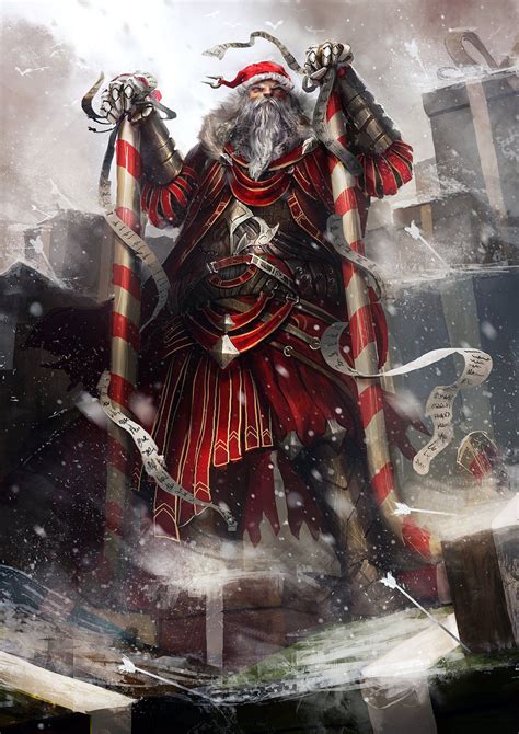 The 30 Most Badass Pieces of Santa Claus Fan Art | Pere noel, Fan art ...