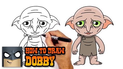 How To Draw Dobby Easy Cartoon Learn how to draw cartoons with easy ...