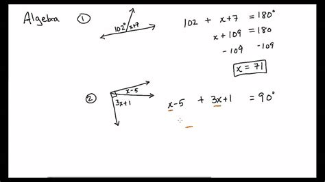 Supplementary Angles Problems