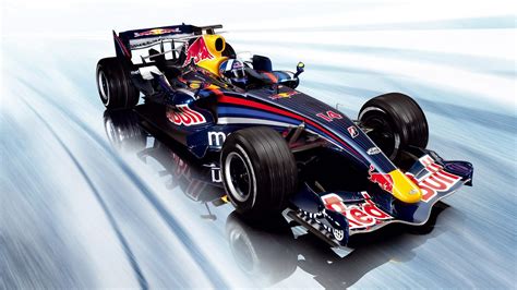 Fast race car on Formula 1 - Red Bull sponsor