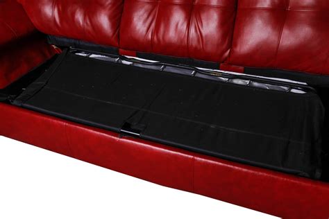 Contemporary Red Faux-Leather Sectional Sleeper Sofa | EBTH