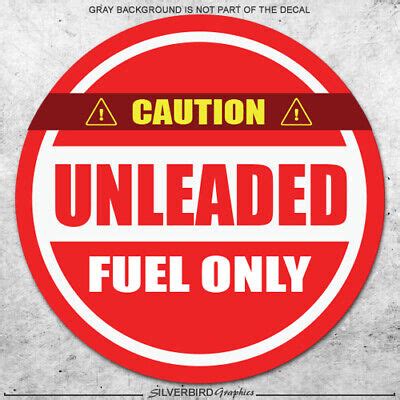 Unleaded Fuel Only sticker decal gas label tank vinyl weatherproof gas ...